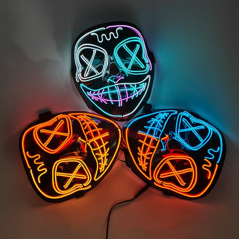 Halloween EL Horror Full Face Glow Mask - Discount Halloween City