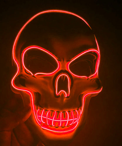 Halloween Skeleton Mask LED Glow Scary - Discount Halloween City