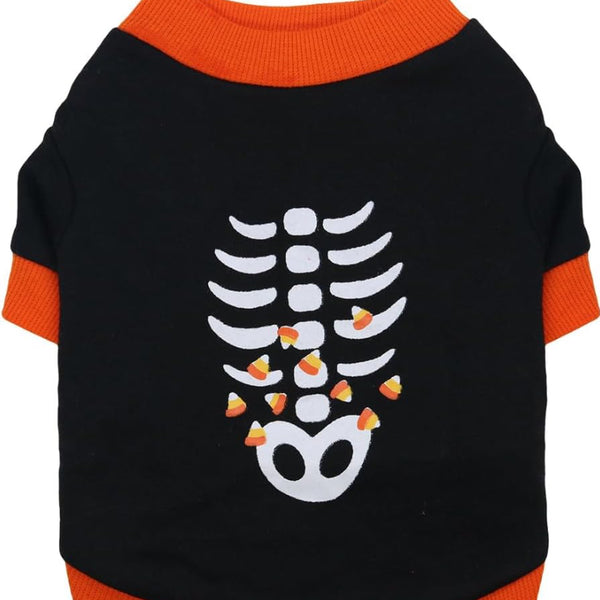 Dog Clothes Cat Shirts Halloween Dog Skeleton Costume Puppy - Discount Halloween City
