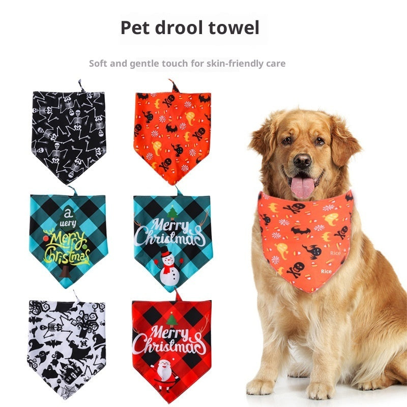 Halloween Dogs and Cats Pet Print Scarf - Discount Halloween City