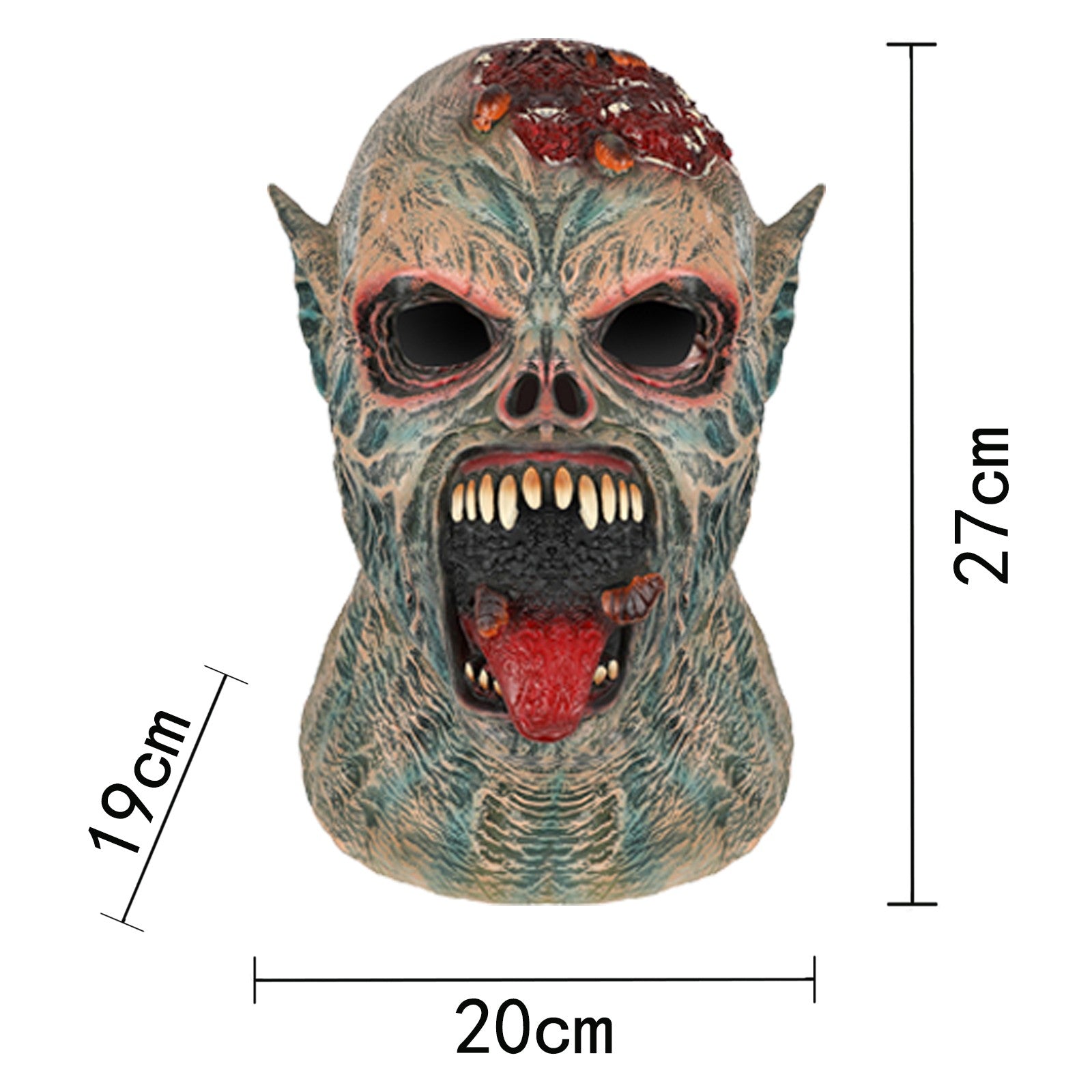 Halloween Horror Biochemical Zombie Carrion Latex Headgear - Discount Halloween City