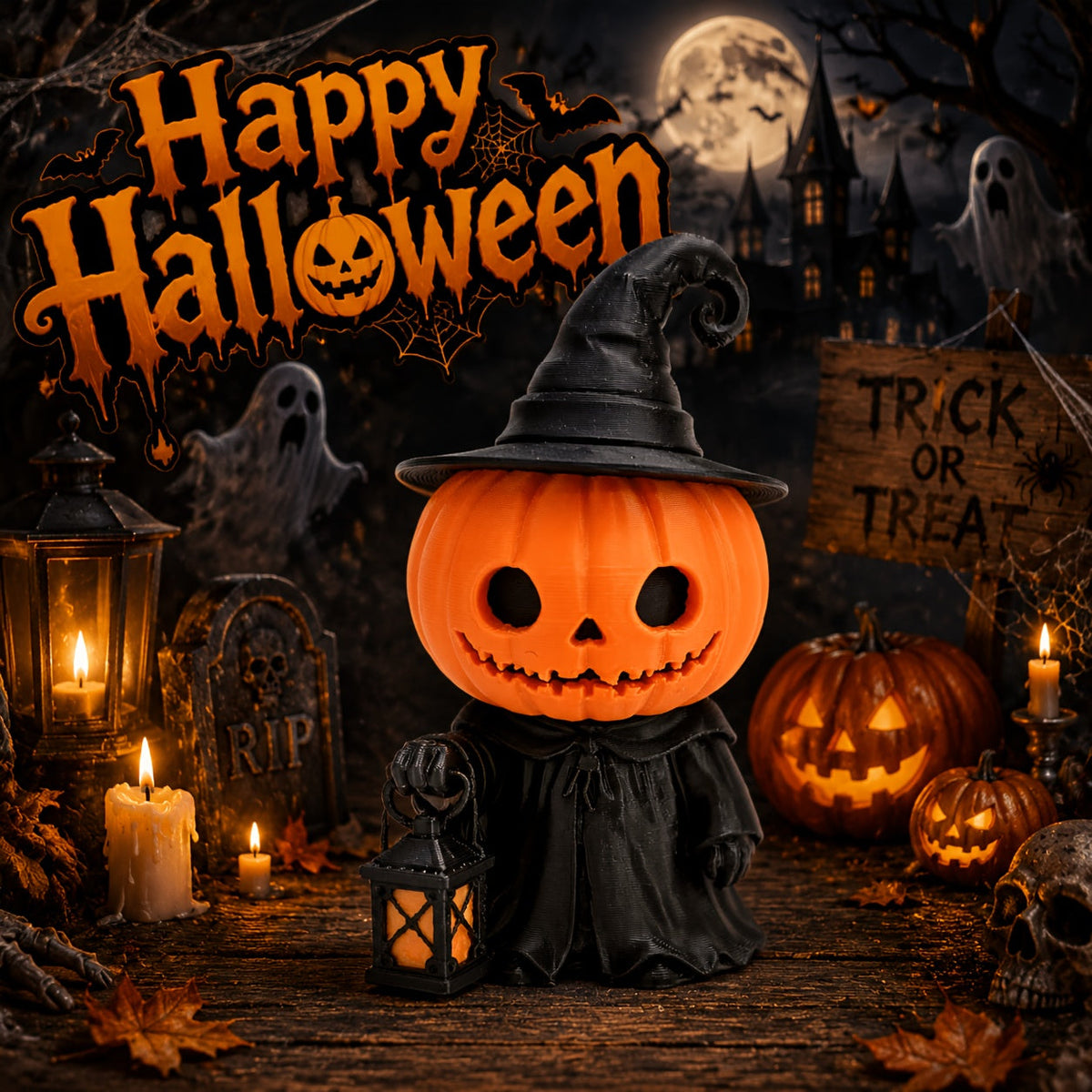 9CM Halloween Pumpkin Figurine