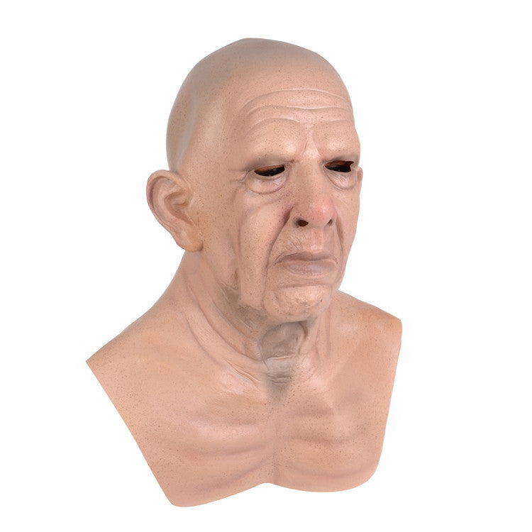 Halloween Granny Mask Latex Headgear Wig Mask - Discount Halloween City