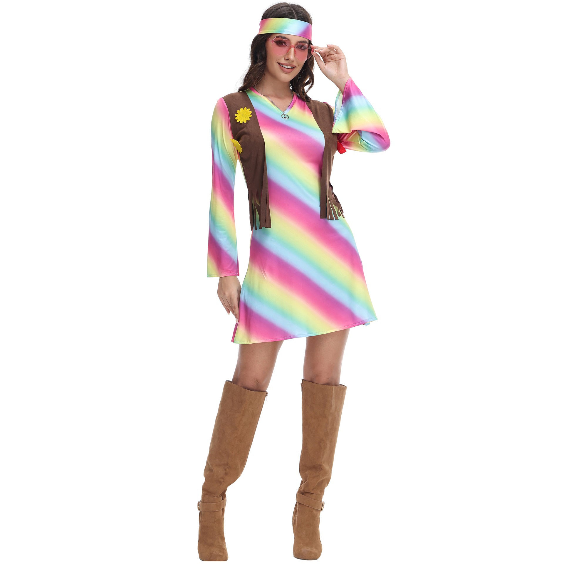 Music Festival Party Retro Disco Halloween Costume - Costumes