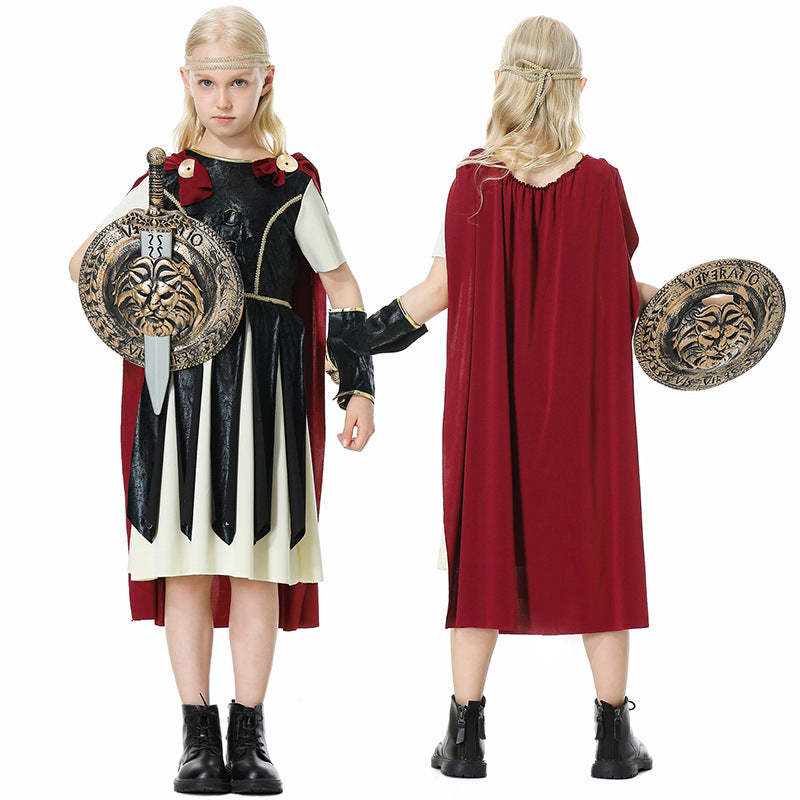 Halloween Costume Roman Gladiator Cosplay Performance Wear - Discount Halloween City