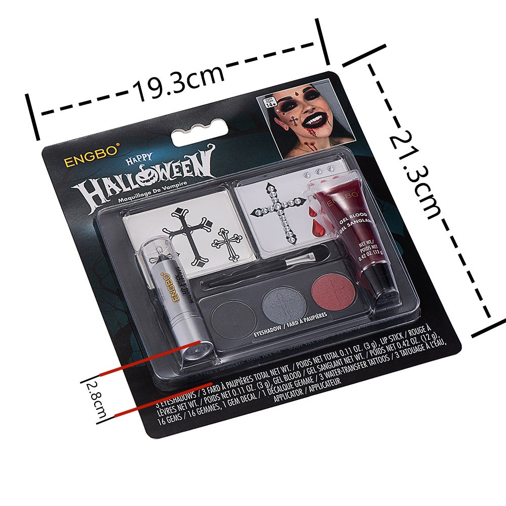 Halloween Dressing Cosmetics Black Lipstick Smoky Makeup Plasma Stickers Halloween Painted - Discount Halloween City