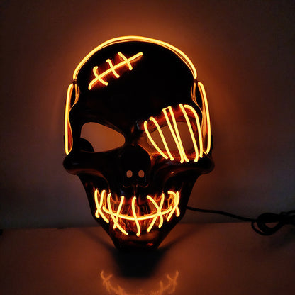 Halloween Scary One-eyed Pirate Mask Cosplay Led Mask Adult - Discount Halloween City