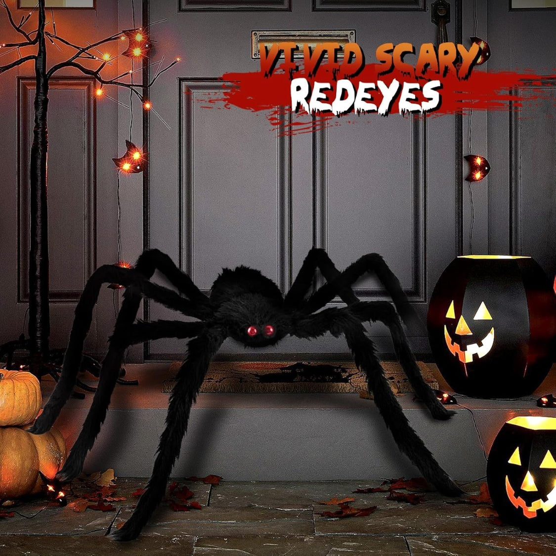 Giant Spider 6.6 FT Halloween Decorations Fake Furry Spiders - product image 2