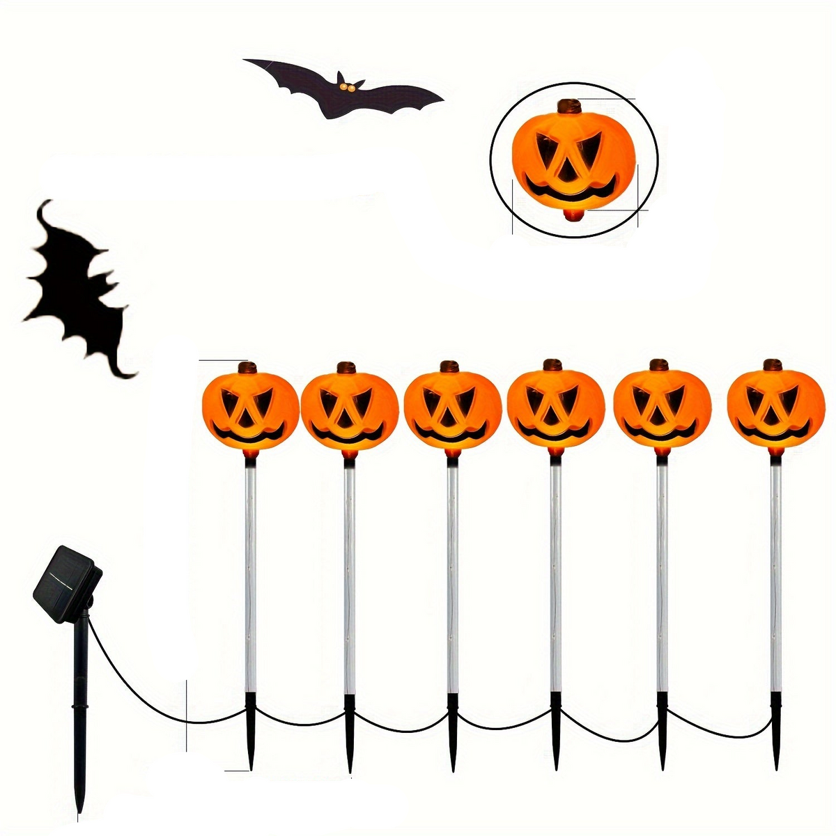Solar-Powered Halloween Pumpkin Lights