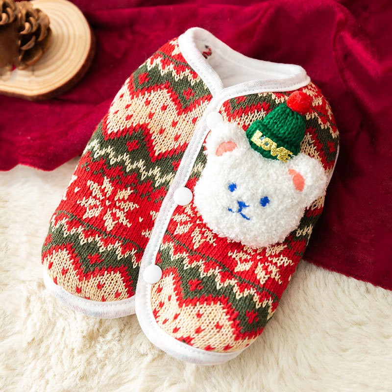 Dog Sweater for Small Dogs Cute Bear Pattern Doggie Clothes - Discount Halloween City