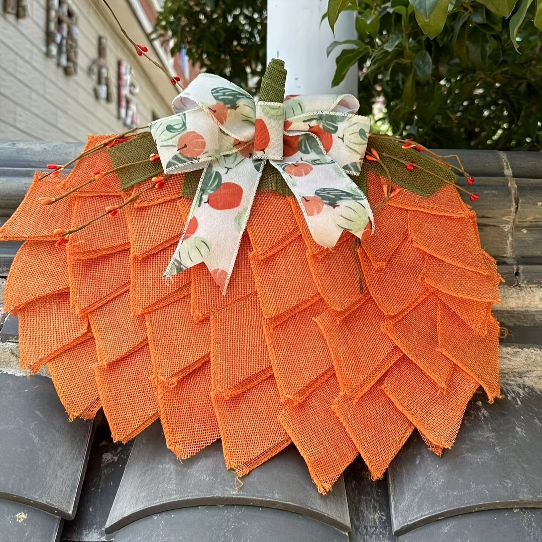 Halloween Pumpkin Wreath Door Decoration