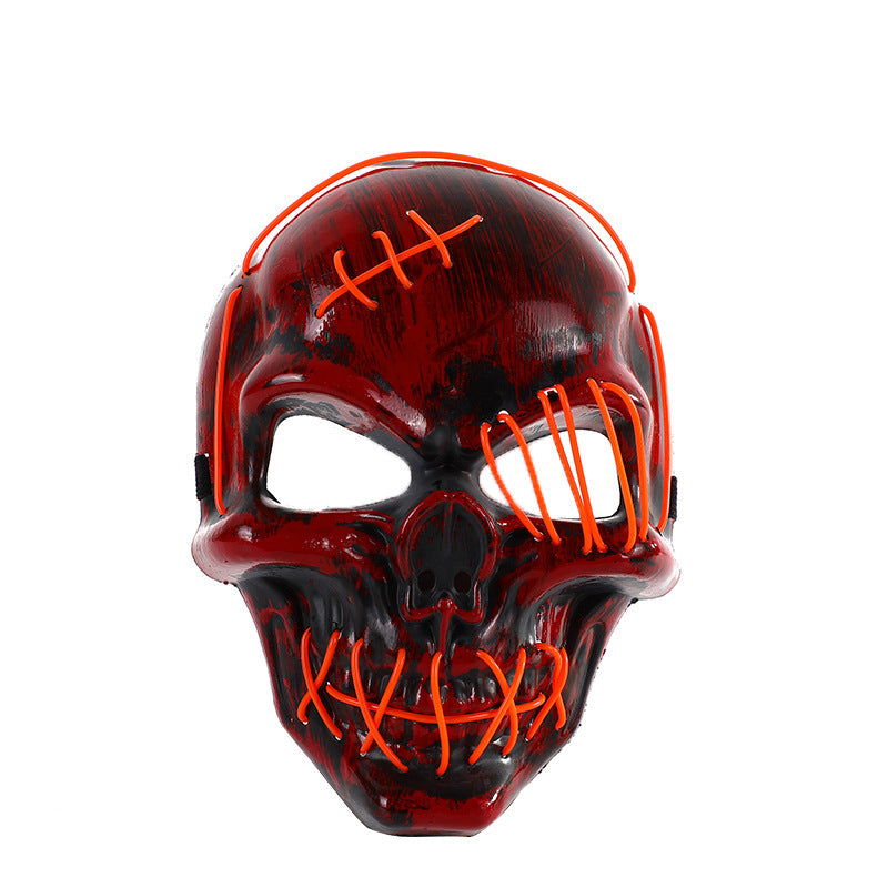 Halloween Scary One-eyed Pirate Mask Cosplay Led Mask Adult - Discount Halloween City