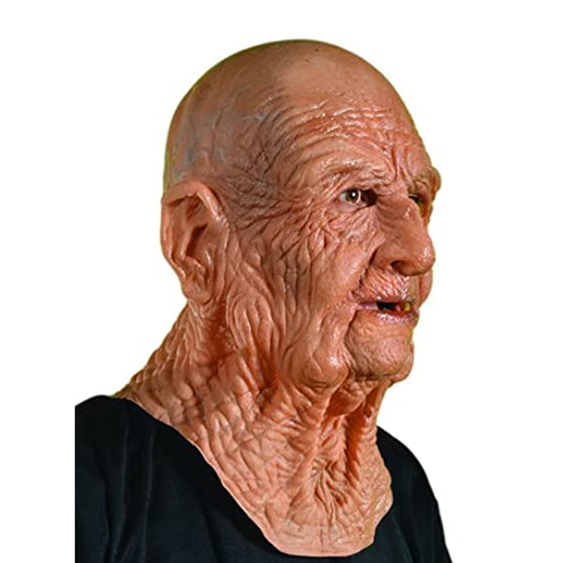Halloween Granny Grandpa Wig Old Man Mask Latex | Masks | Wigs - Accessories