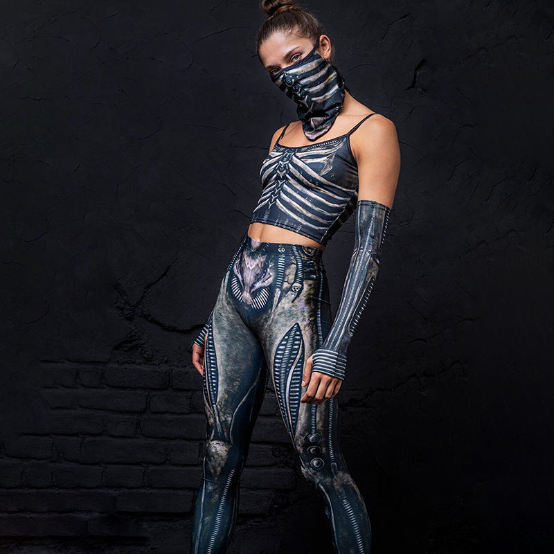 Women's Printed Wansheng Skeleton Vest Suit - alternate view 4