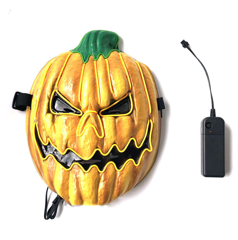 Halloween LED Mask Fluorescent Pumpkin - Discount Halloween City