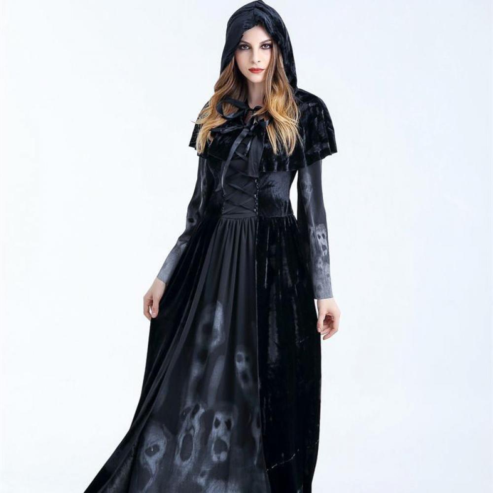 Halloween Women's Medieval Gothic Witch Horned Dark Fairy Queen Horror - Discount Halloween City