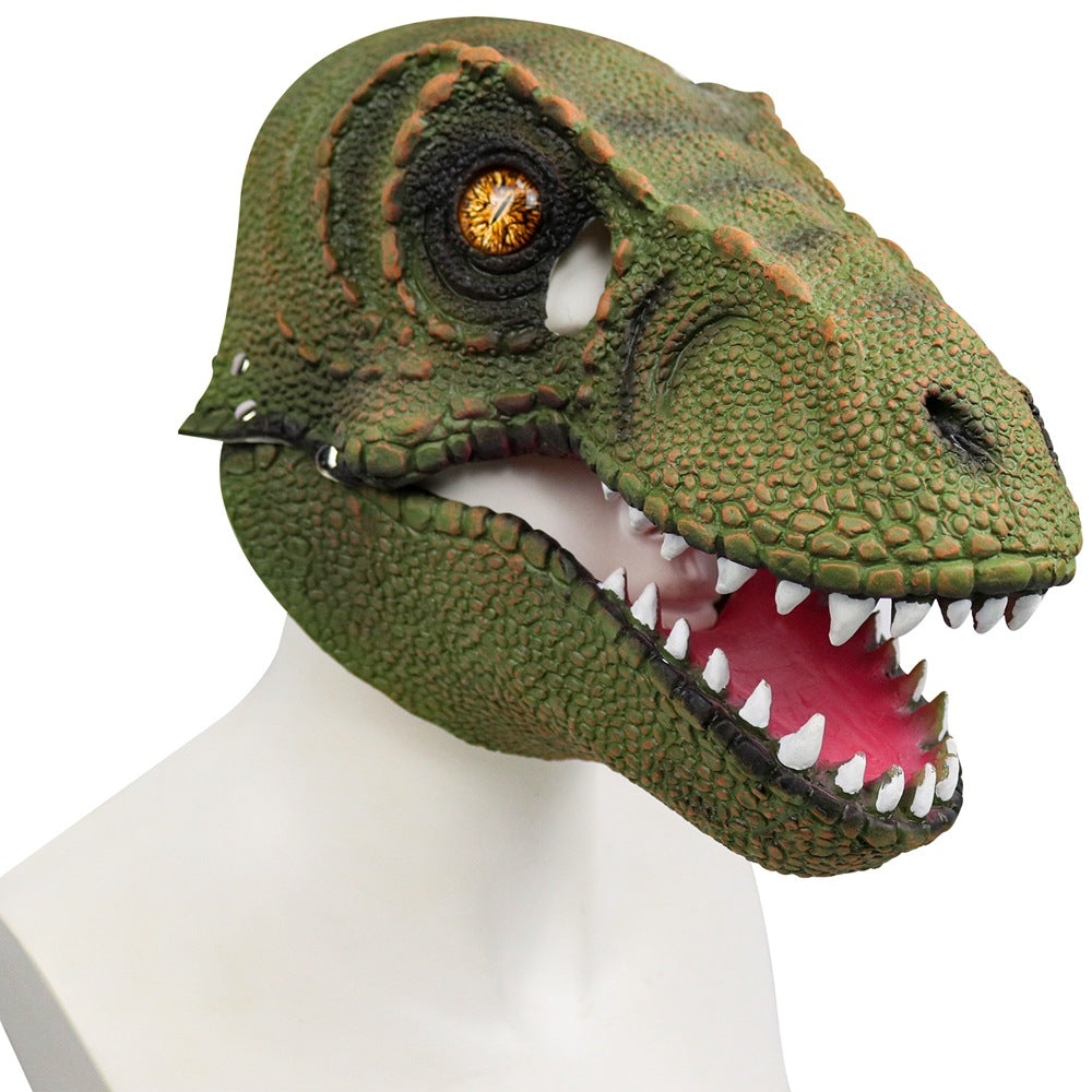 Halloween Velociraptor Dinosaur Moving Mouth Mask Hood - Discount Halloween City