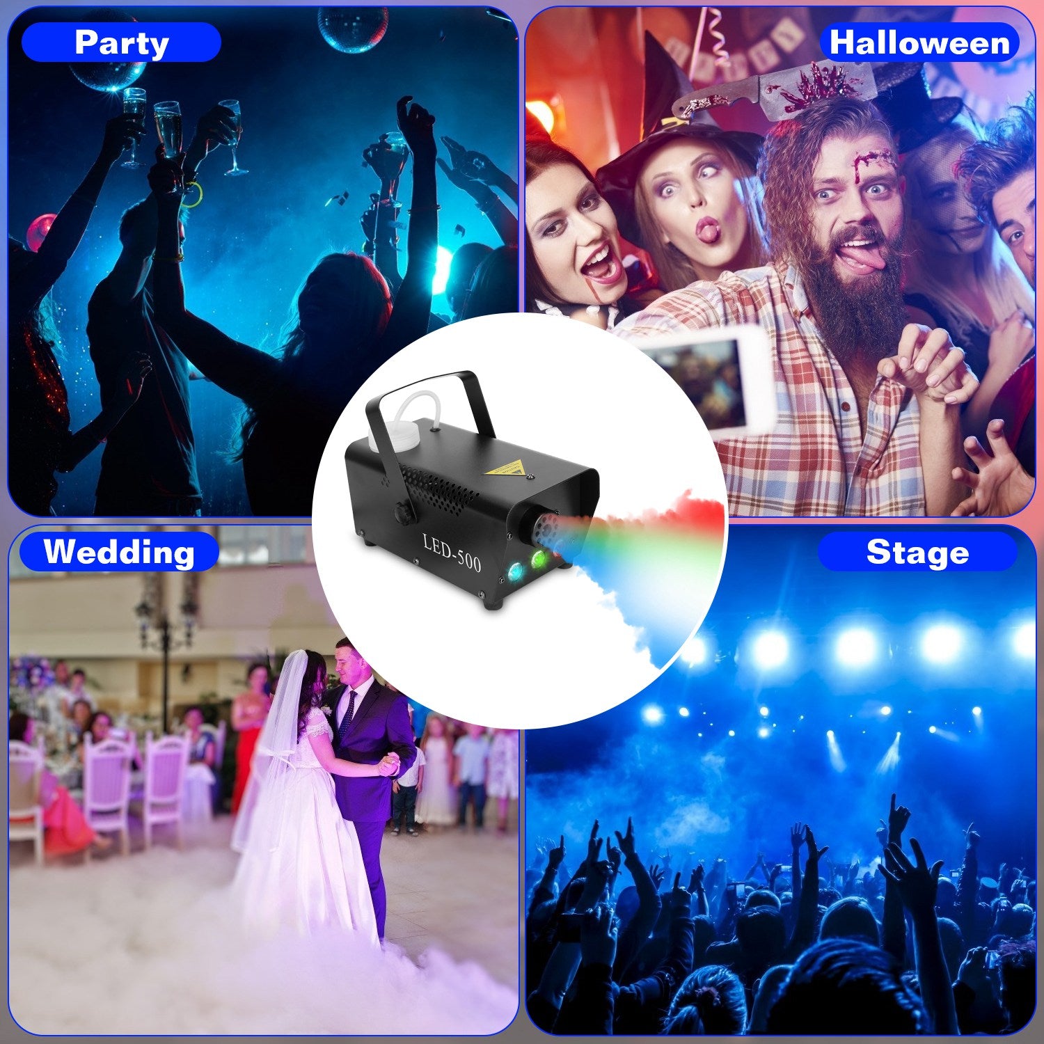 1pc 400W Fog Machine RGB LED Club DJ Fogger Rapid - alternate view 5