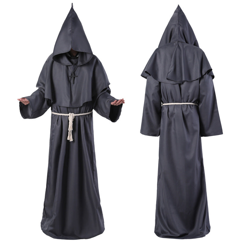 Halloween Costume Medieval Friar Wizard Costume - Costumes