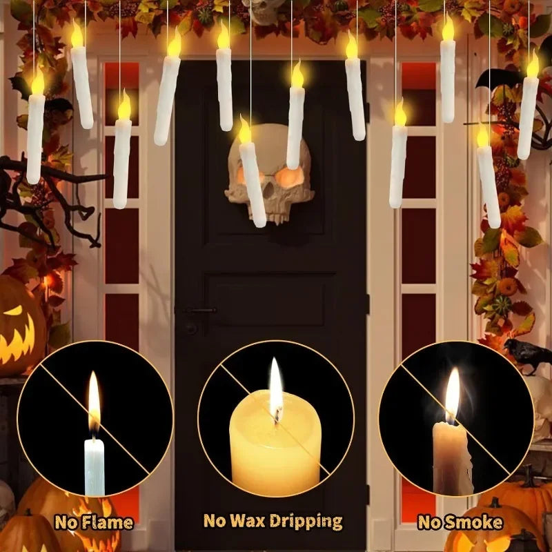 12pc Floating LED Candles Decoration Magic Wand - alternate view 3