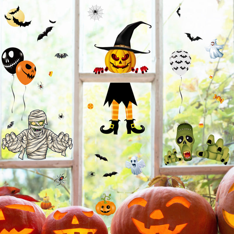 Halloween Decoration Stickers Pumpkin Lamp Spider Ghost - Discount Halloween City