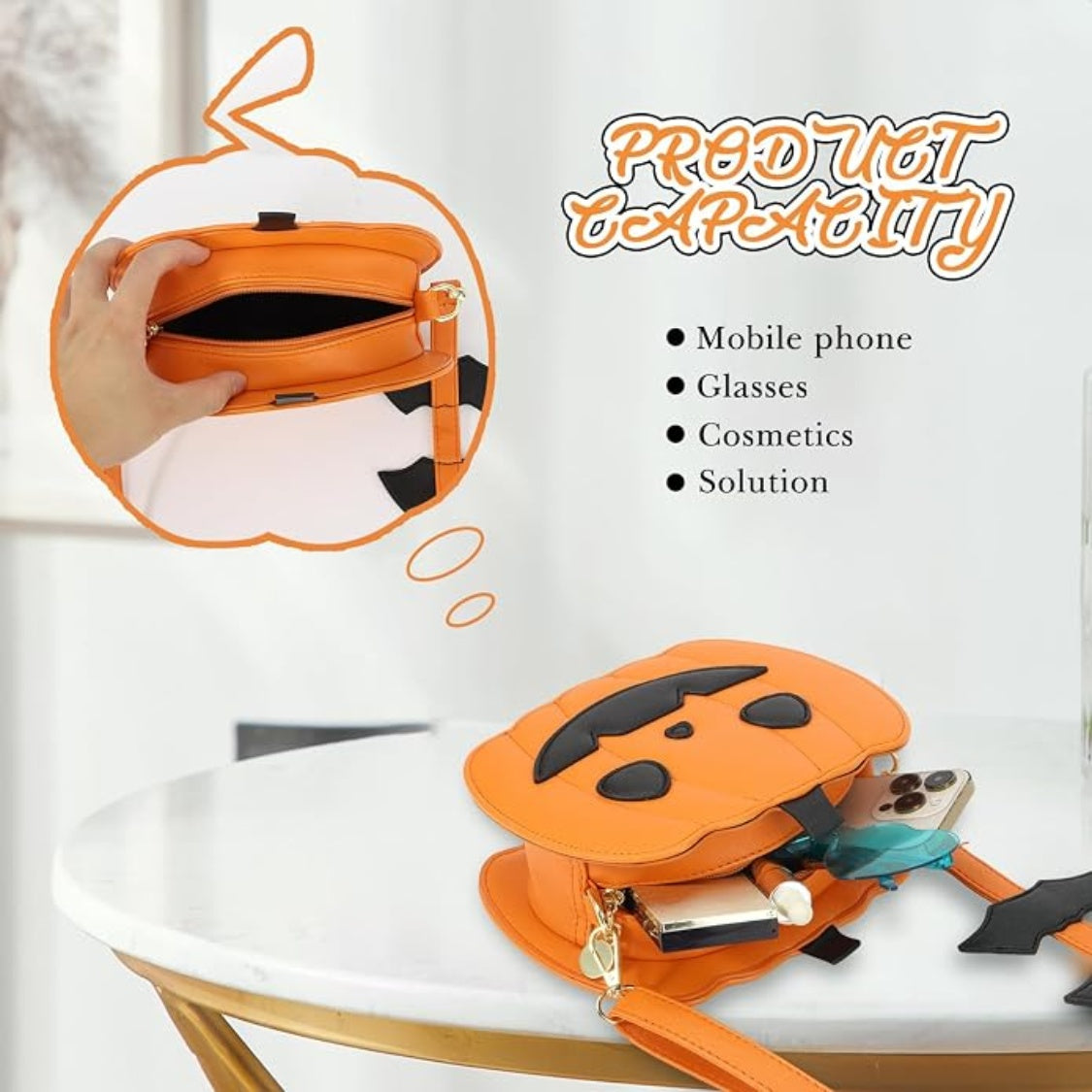 Novelty Pumpkin Purse Halloween Pumpkin Crossbody Bag - product image 3