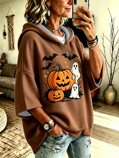 Digital-print Loose-fit Hooded Sweatshirt - alternate view 11