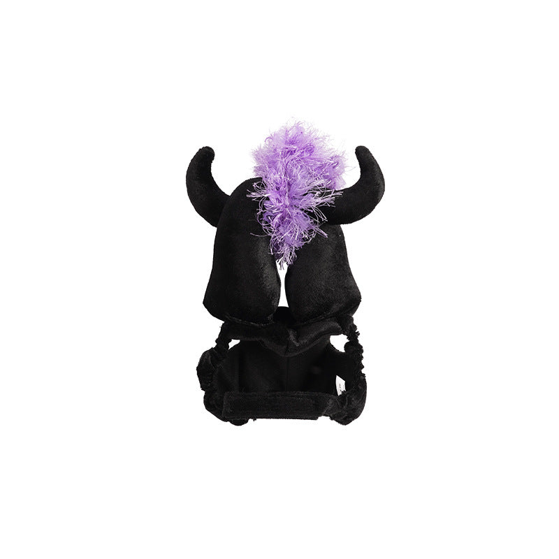 Halloween Pet Cat Dog Demon Cloak Horn Hat Costume - Discount Halloween City