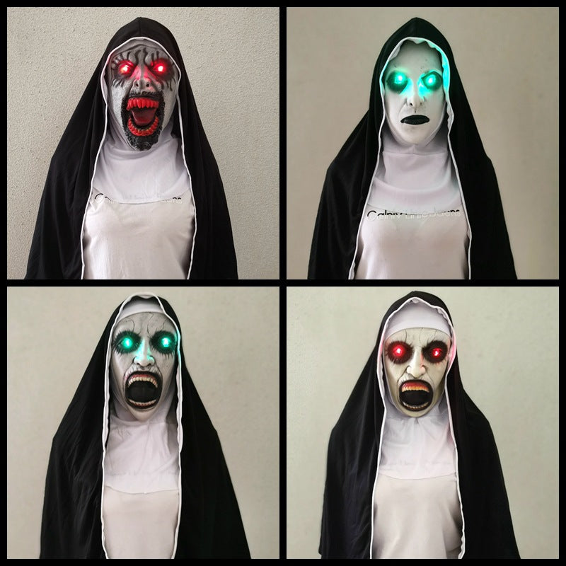 Nun Mask Halloween Ghost Horror Costume Played | Masks | Indoor Decorations - Costumes