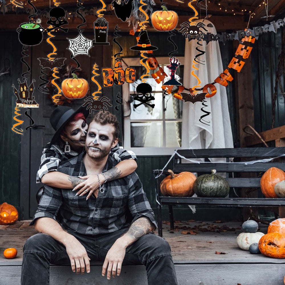 36pcs Halloween Hanging Swirl Decorations - Discount Halloween City