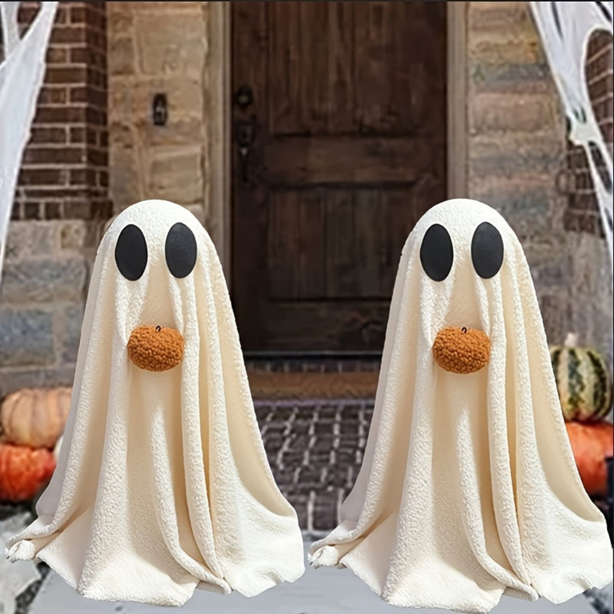 Halloween Pumpkin Ghost Decoration Set (2pcs)