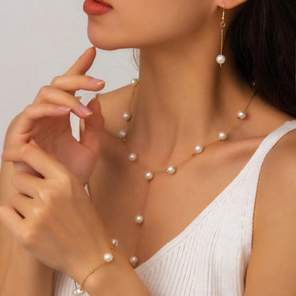 4-piece Imitation Pearl Earrings - alternate view 5