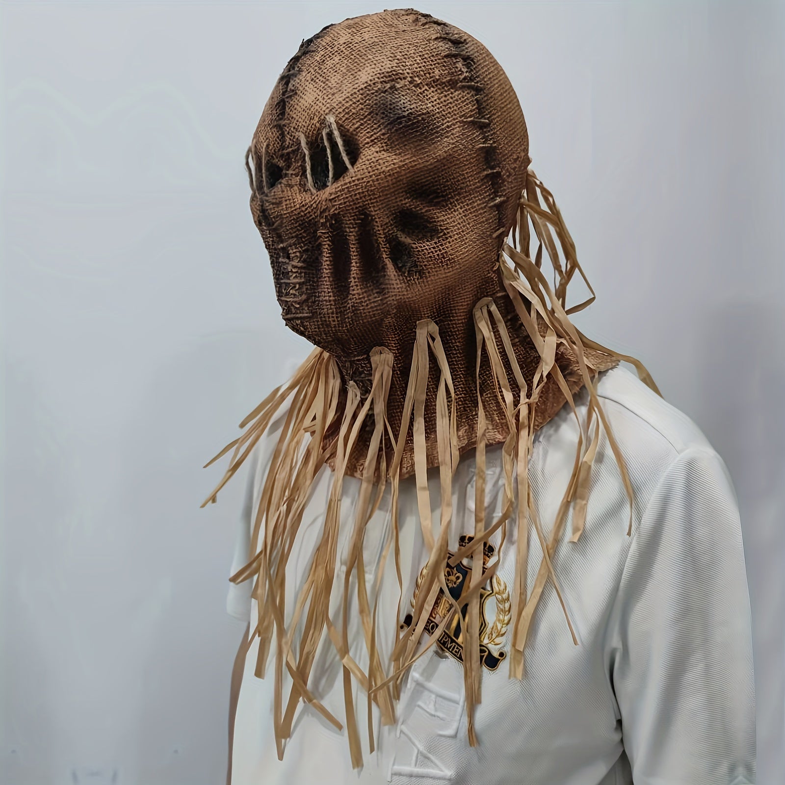Horror Mask Scarecrow Style Halloween Costume-1