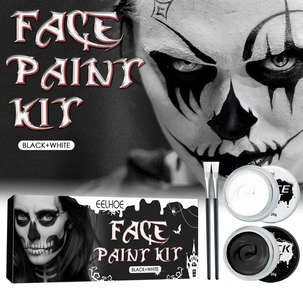 Halloween Black and White Body Painting Makeup Pigment - Discount Halloween City