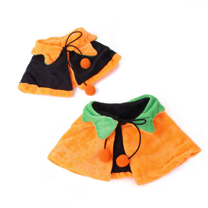 Halloween Pumpkin Double-sided Dog Cloak Cat Ornaments - Discount Halloween City