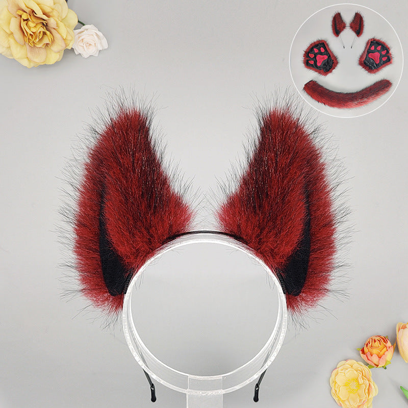 Halloween Masquerade Werewolf Beast Ear Headdress Costume - Discount Halloween City