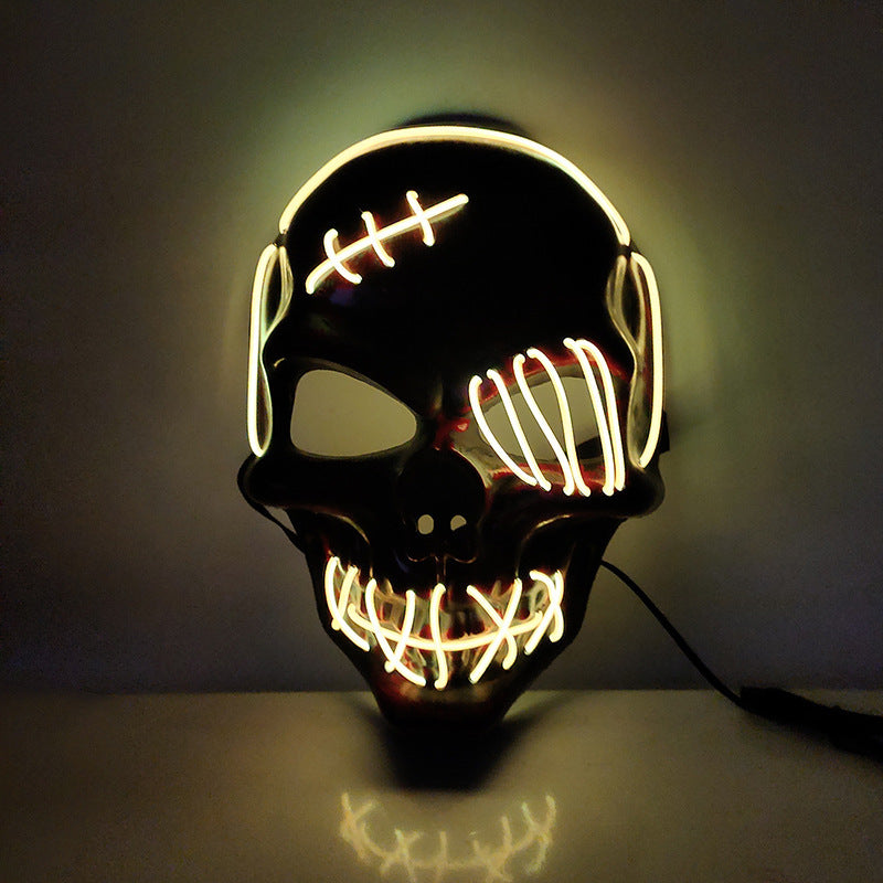 Scar One-eyed Pirate Mask Bloody Horror Cold Light Halloween - Discount Halloween City