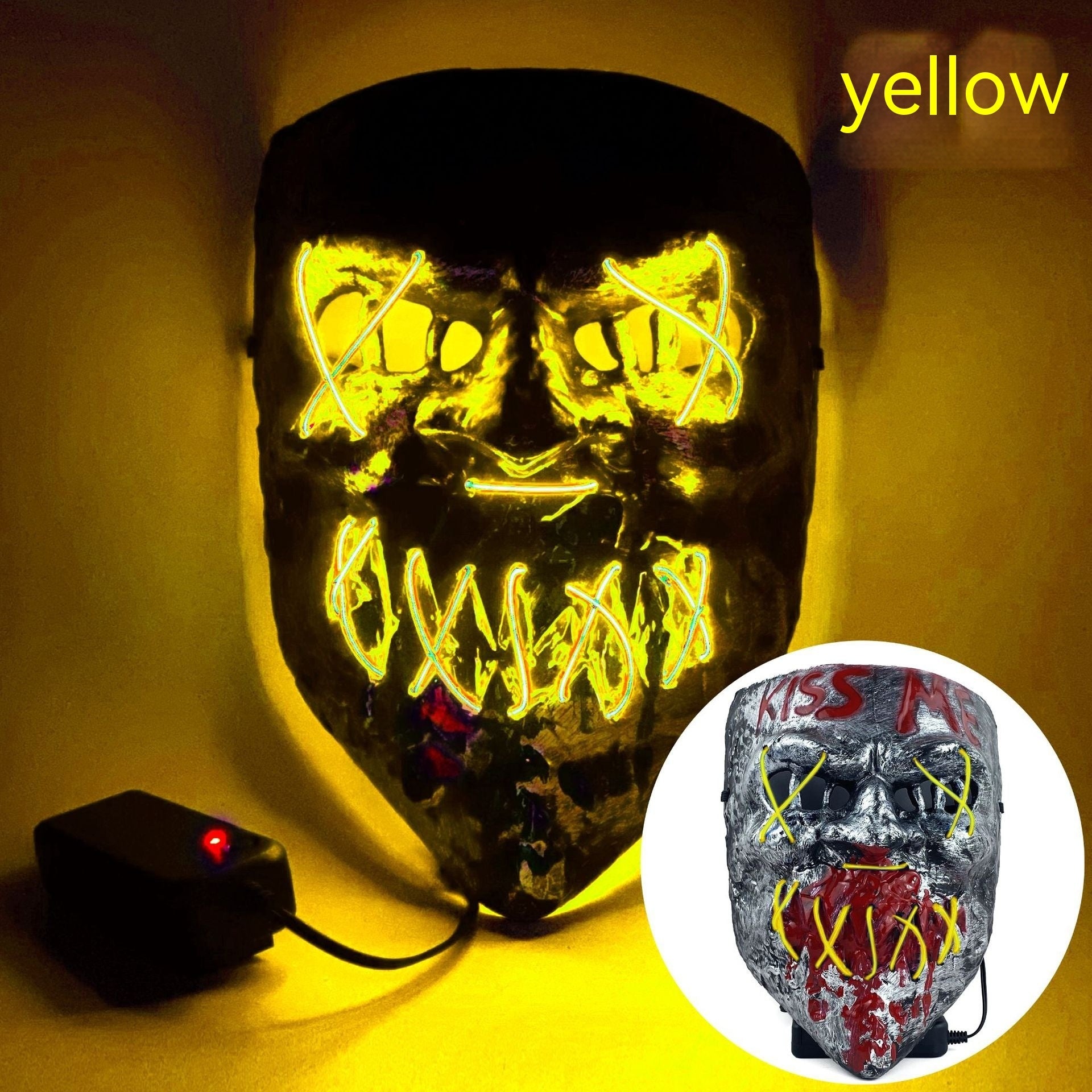 Cold LED Mask Halloween Horror Prop - Discount Halloween City