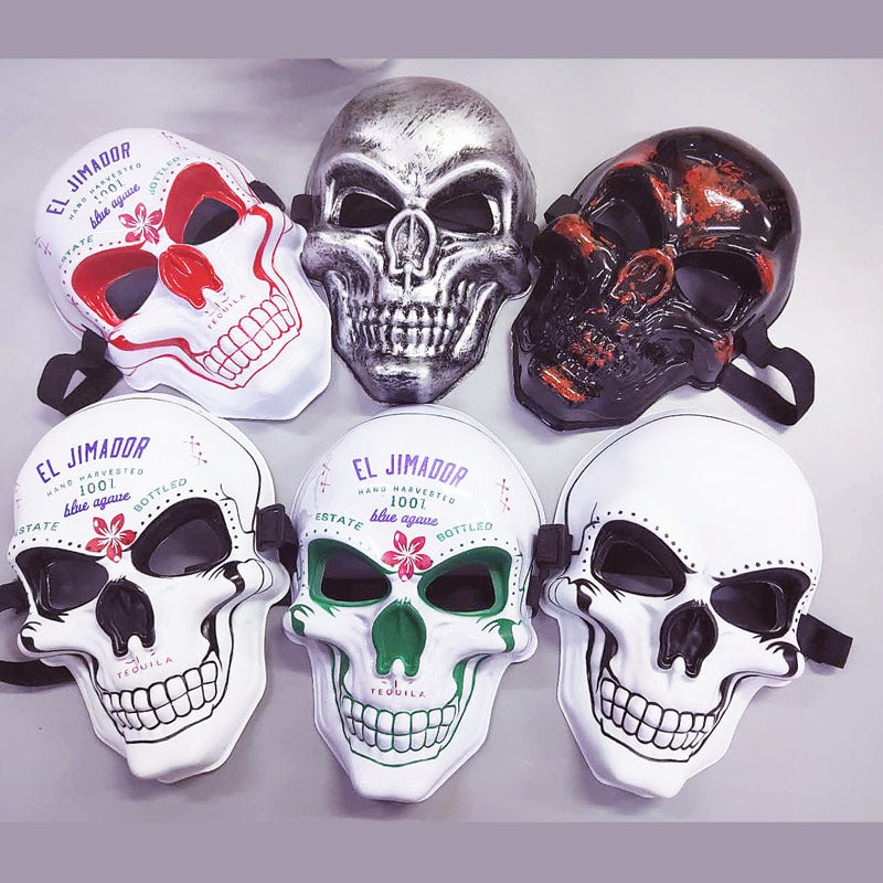 Halloween Scary Skull Mask with No Glow Makeup - Discount Halloween City