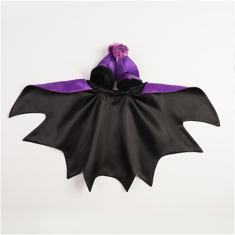 Halloween Pet Cat Dog Demon Cloak Horn Hat Costume - Discount Halloween City