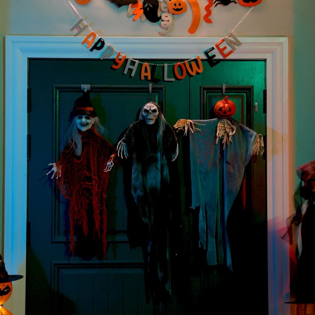 Hanging Halloween Ghost 3 Pcs Multicolor 24 × 38.2 in (61 × 97 cm) - Discount Halloween City