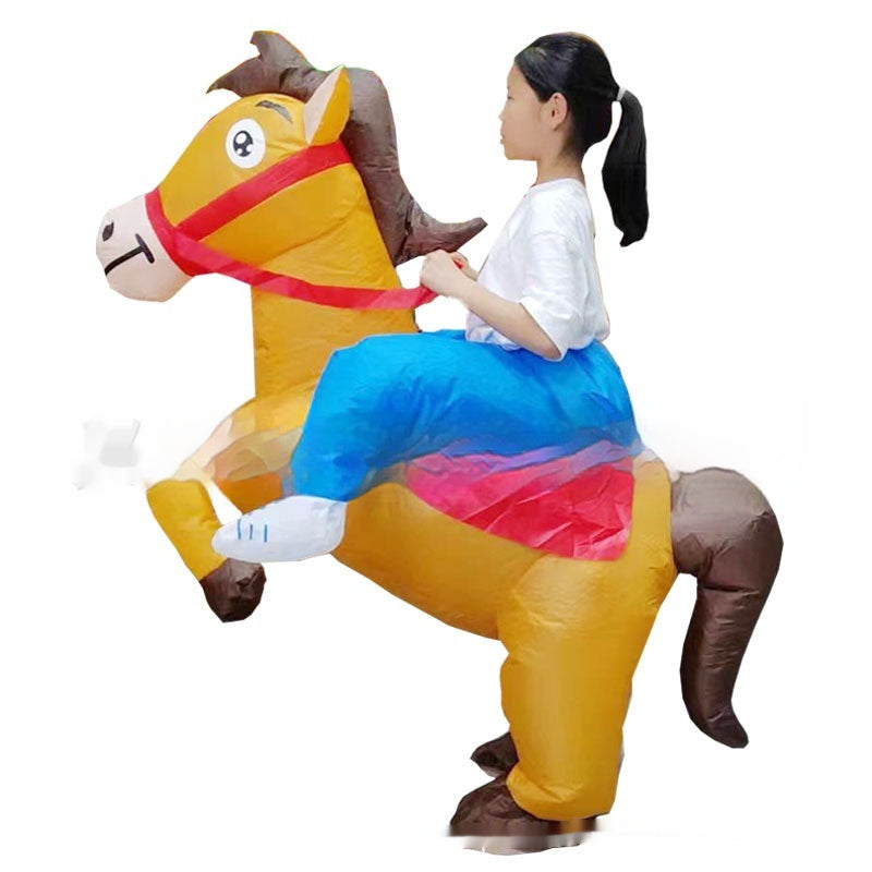 Active Horse Hippo Inflatable Clothing Halloween Funny Doll - Discount Halloween City