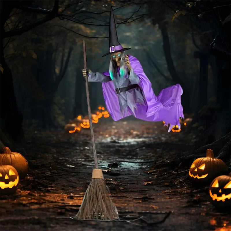 Halloween Flying Witch Decoration Halloween Ghost Outdoor Scary Animatronics Halloween - Discount Halloween City