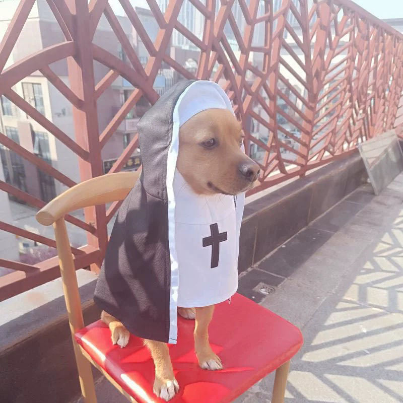 PET SHOW Nun Dog Costume for Small Medium Dogs Halloween - Discount Halloween City