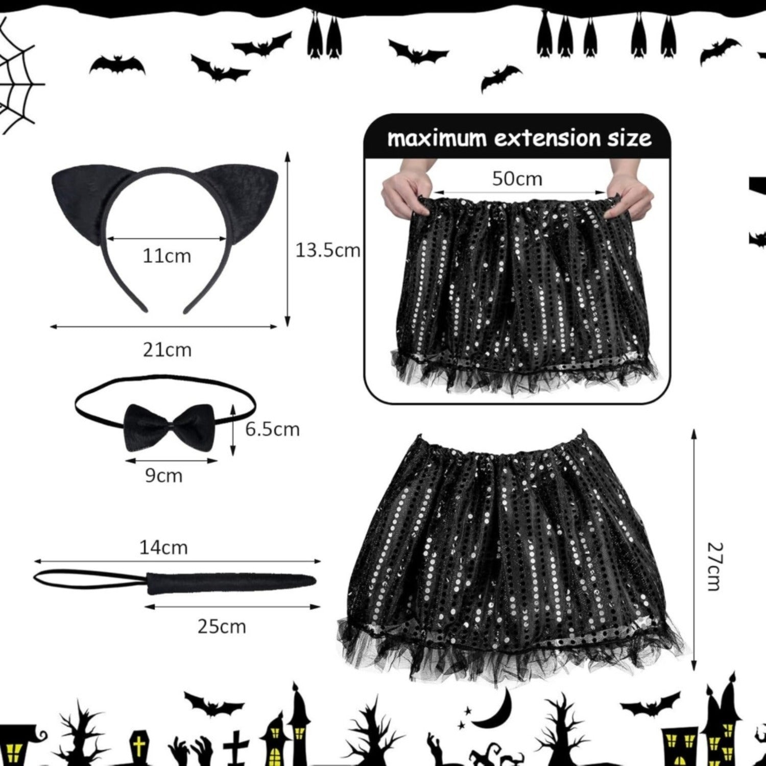 Women's 4-Piece Black Cat Costume Set - product image 3