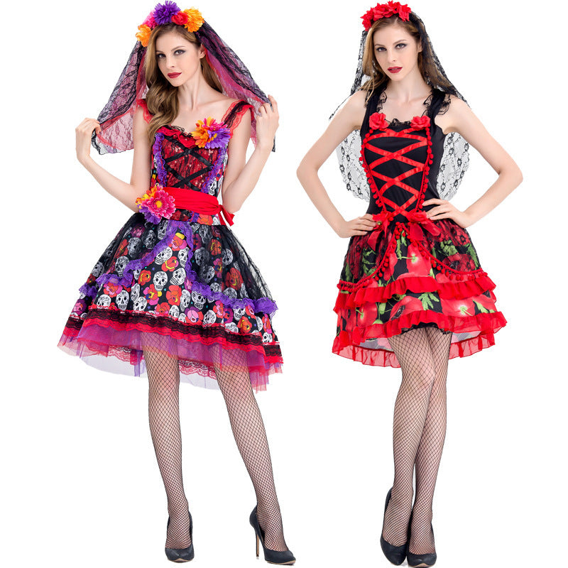 Halloween Skeleton Skirt Ghost Zombie Demon Costume - Discount Halloween City