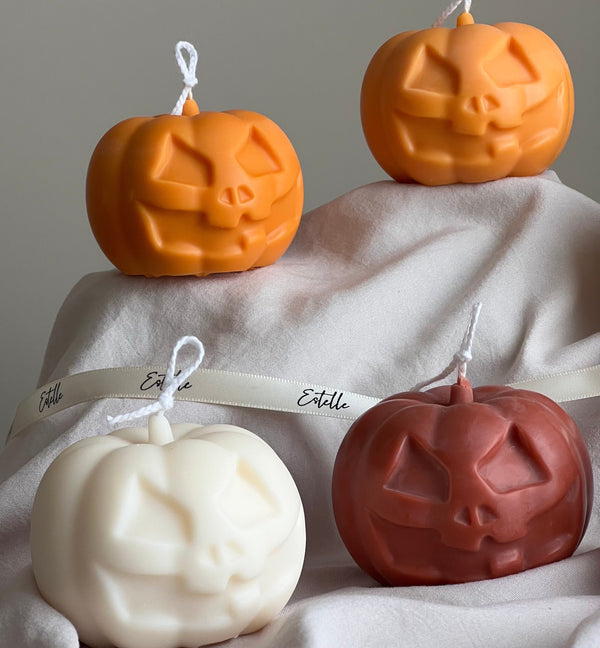 Hand-Poured Pumpkin Halloween Candle