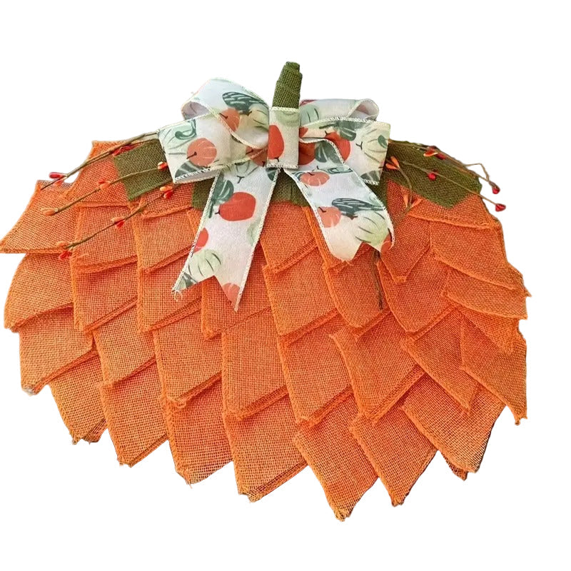 Halloween Pumpkin Wreath Door Decoration