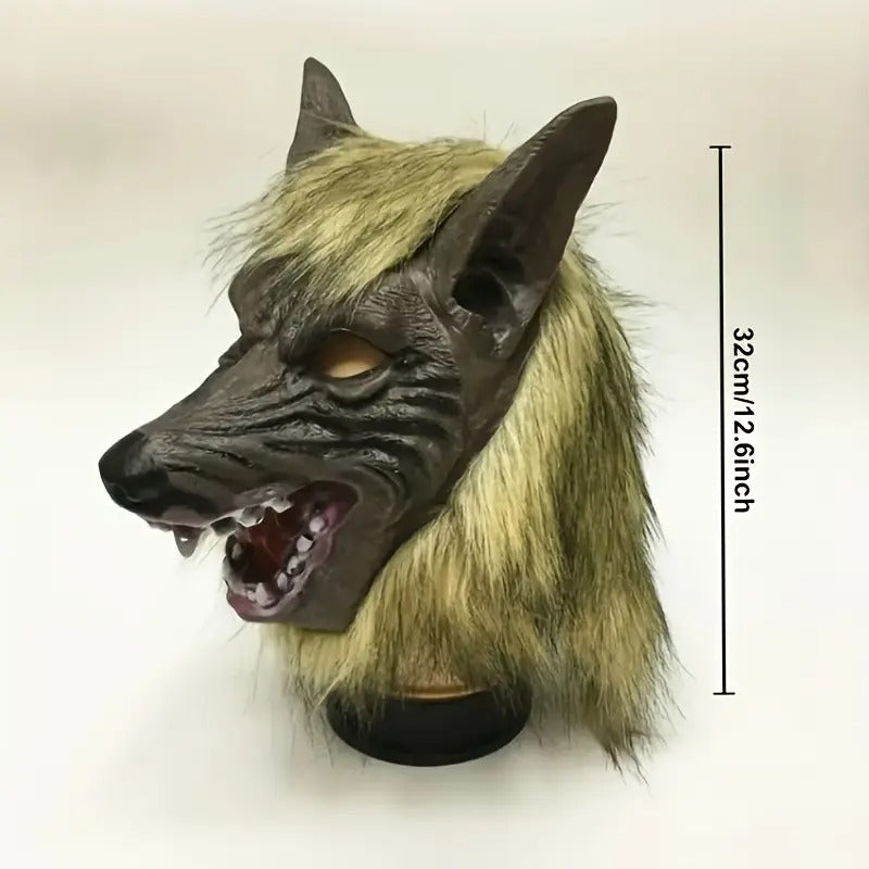 Wolf Mask Costume Set Halloween Party (3pcs)-2