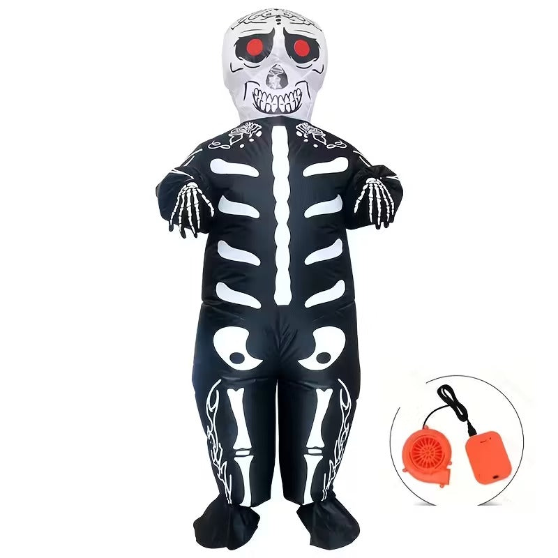 Halloween Skull Ghost Inflatable Costume Adult